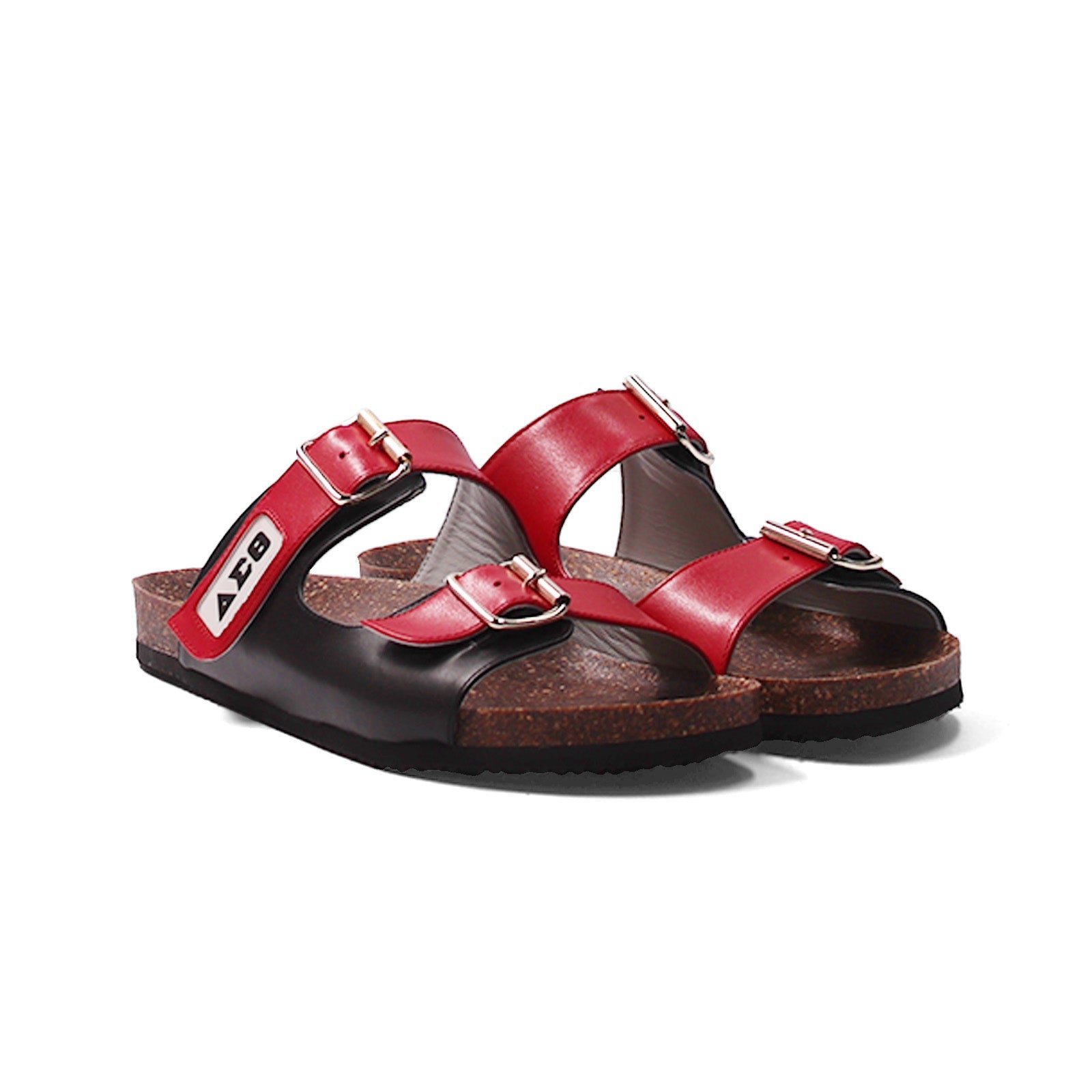 Delta Sigma Theta Double Strap Greek Letter Sandals