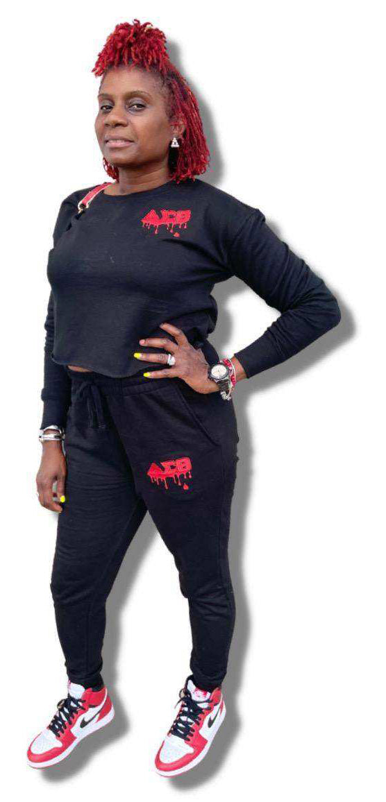 Delta Sigma Theta Drip Crop Top