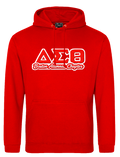 Boston Alumnae Chapter Embroidered Chenille Greek Letters Hoodie (Red)