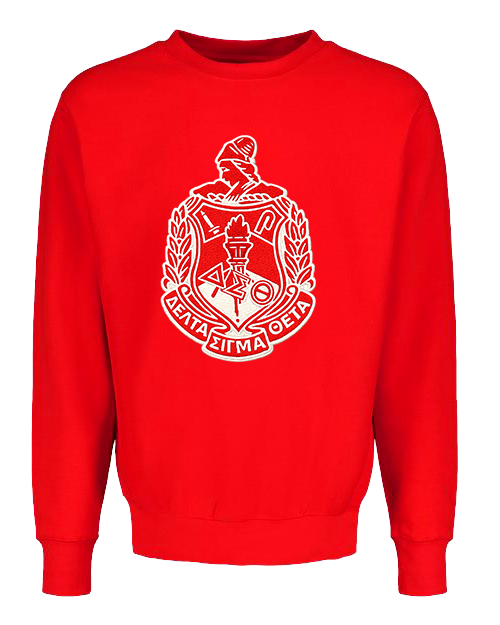 Boston Alumnae Chapter Embroidered Chenille Shield Sweatshirt (Red)
