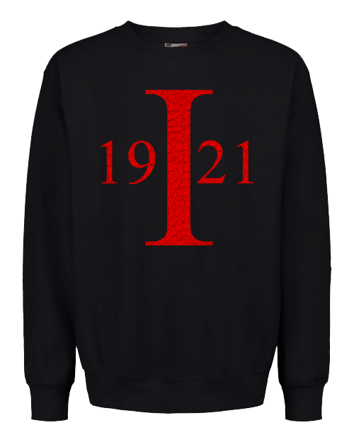 Delta Sigma Theta Iota Chapter 1921 Embroidered Chenille Sweatshirts (Black)