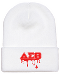 Delta Sigma Theta Drip Beanies (White)
