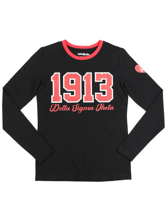 DELTA SIGMA THETA LONG SLEEVE TEE BLACK