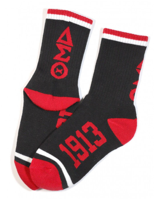 Delta Sigma Theta Black Socks