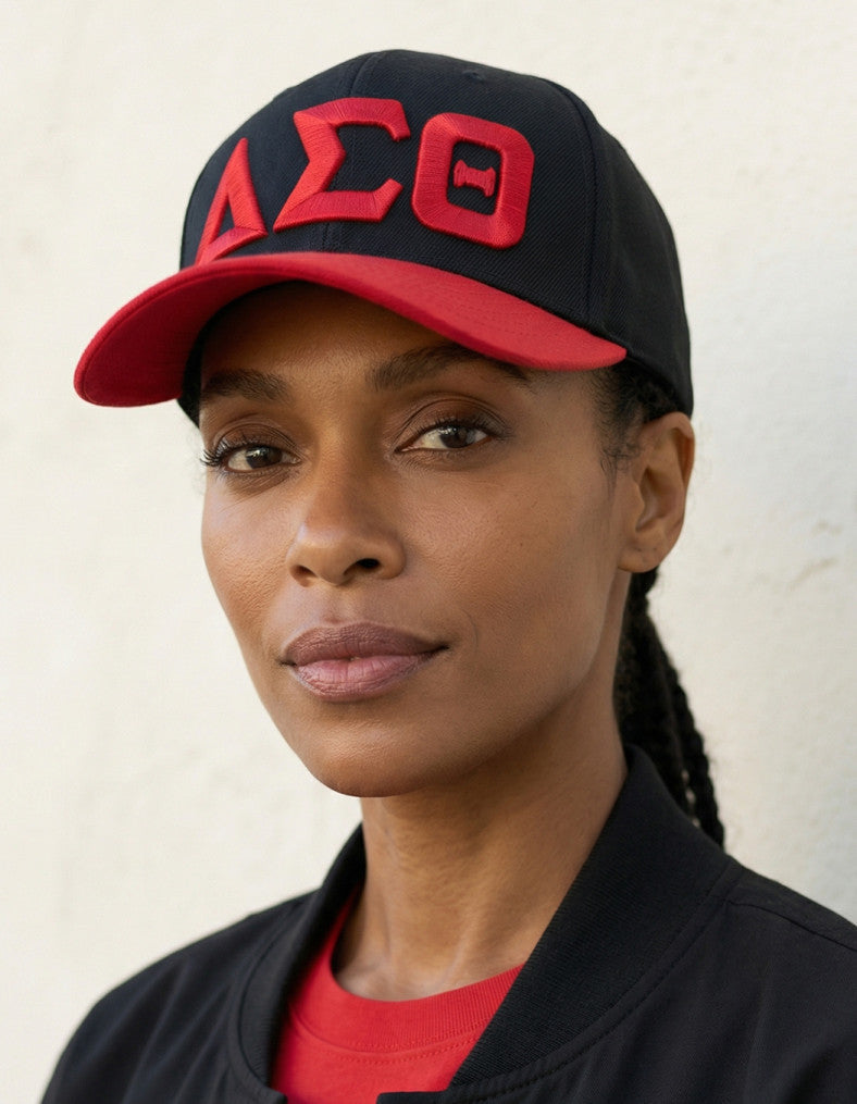 DST LETTER BALL CAP_BLACK