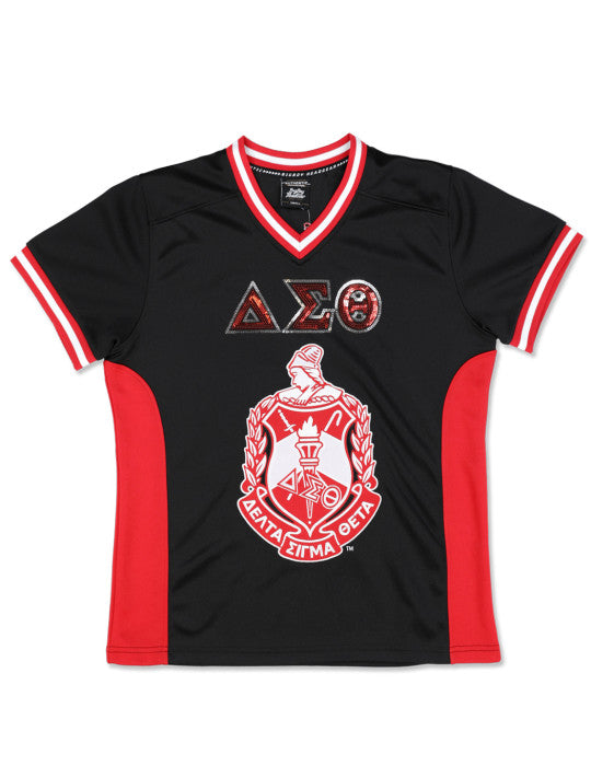 Delta Sigma Theta Football Jersey (Black)