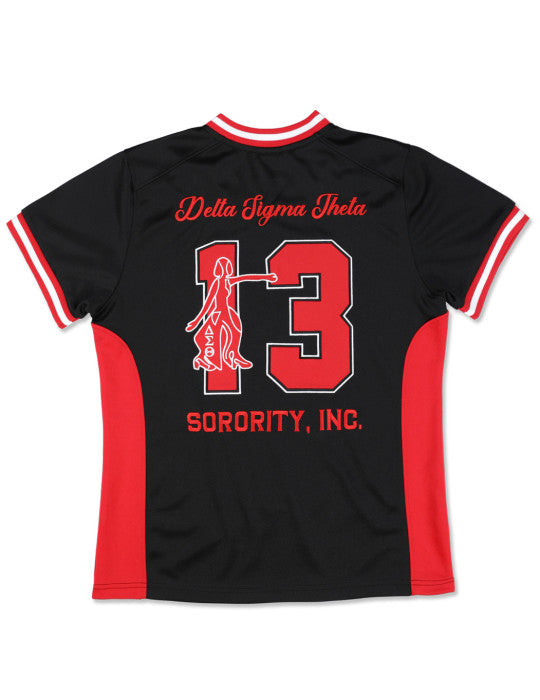 Delta Sigma Theta Football Jersey (Black)
