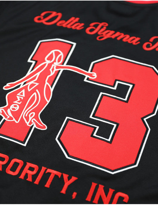 Delta Sigma Theta Football Jersey (Black)