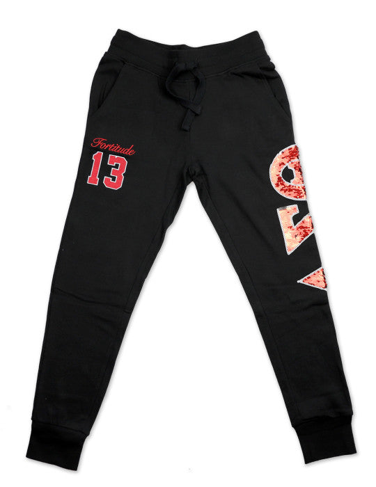 DELTA SIGMA THETA SEQUINS PATCH SWEATPANTS