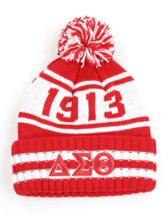 DELTA SIGMA THETA BEANIE WHITE