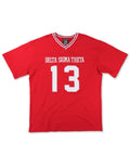DST OVERSIZED CHENILLE FOOTBALL JERSEY TEE_RED