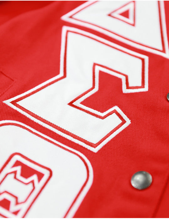DELTA SIGMA THETA RACING TWILL JACKET RED/WHITE