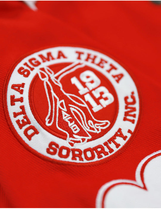 DELTA SIGMA THETA RACING TWILL JACKET RED/WHITE