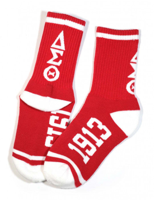Delta Sigma Theta Red Socks