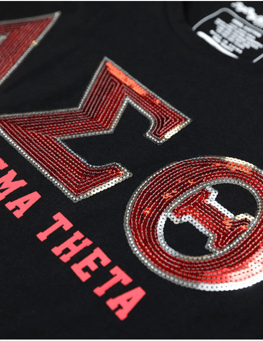 Delta Sigma Theta Black Sequin T-shirt