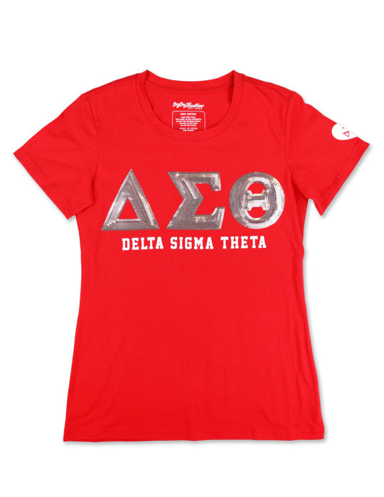 Delta Sigma Theta Red Sequin T-shirt