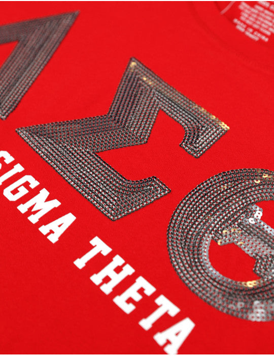 Delta Sigma Theta Red Sequin T-shirt
