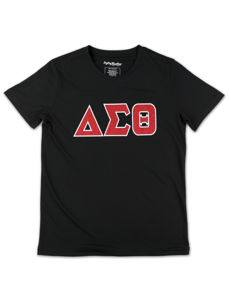 DST GLITTER DRY FIT TEE_BLACK