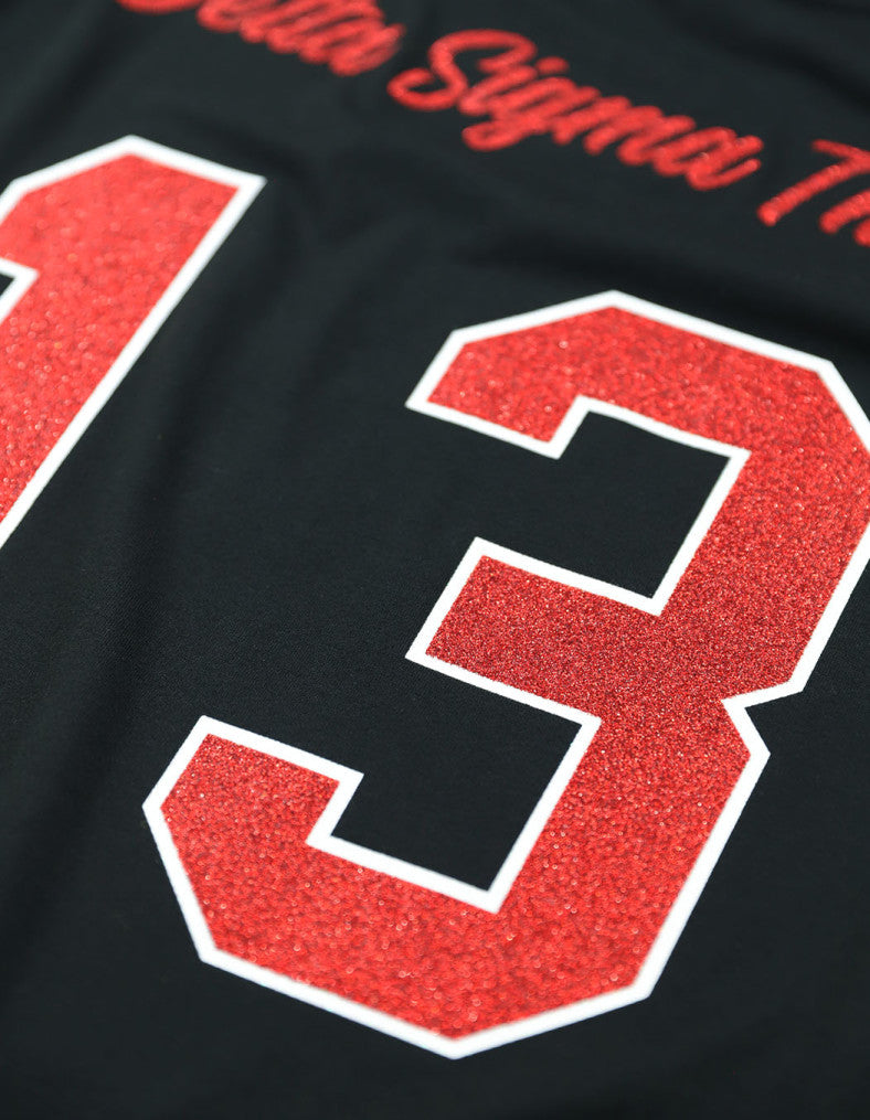 DST GLITTER DRY FIT TEE_BLACK
