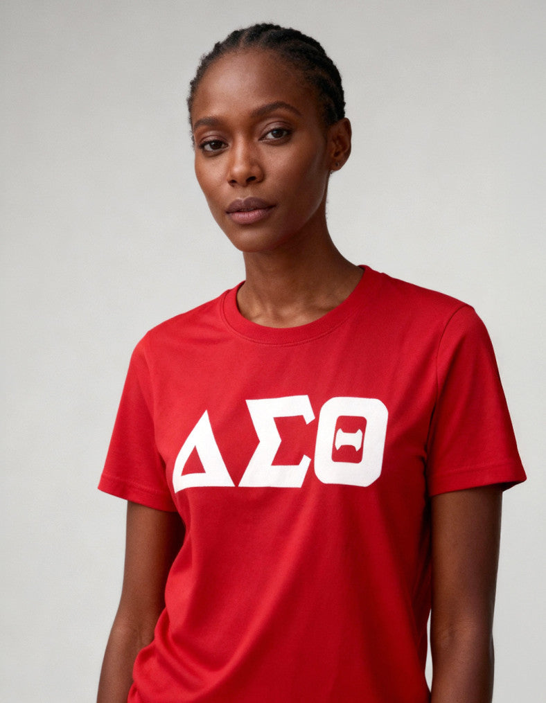 DST GLITTER DRY FIT TEE_RED