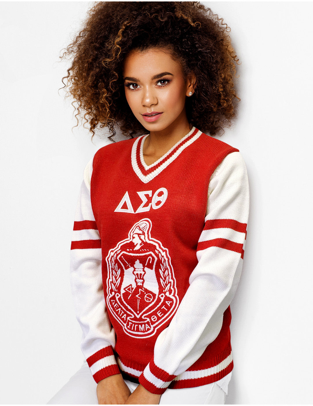 Delta Sigma Theta V-Neck Sweater