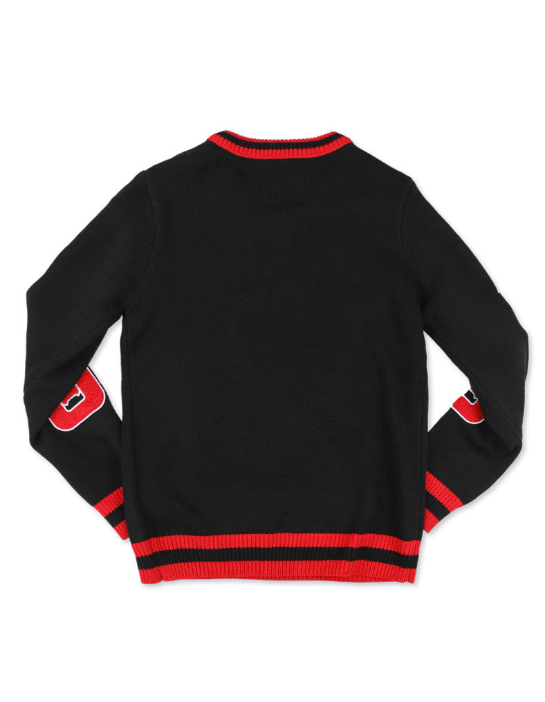 DST WOOL V-NECK SWEATER_BLACK