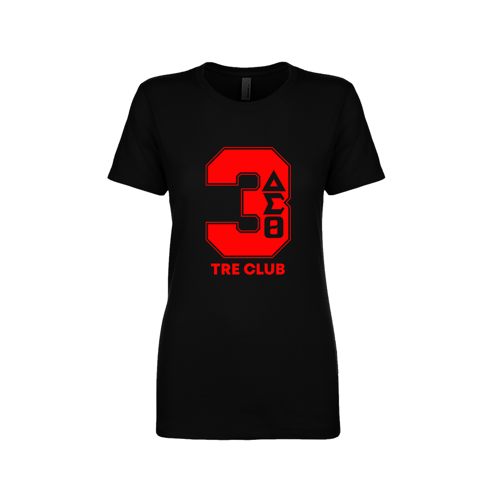 Delta Sigma Theta Line Number Black / Red / White T-Shirt 1-100