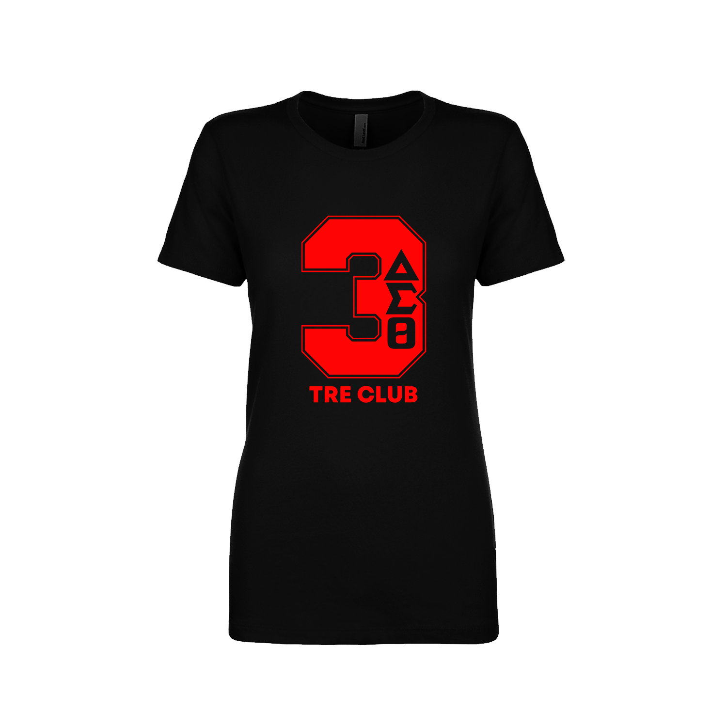 Delta Sigma Theta Line Number Black / Red / White T-Shirt 1-100