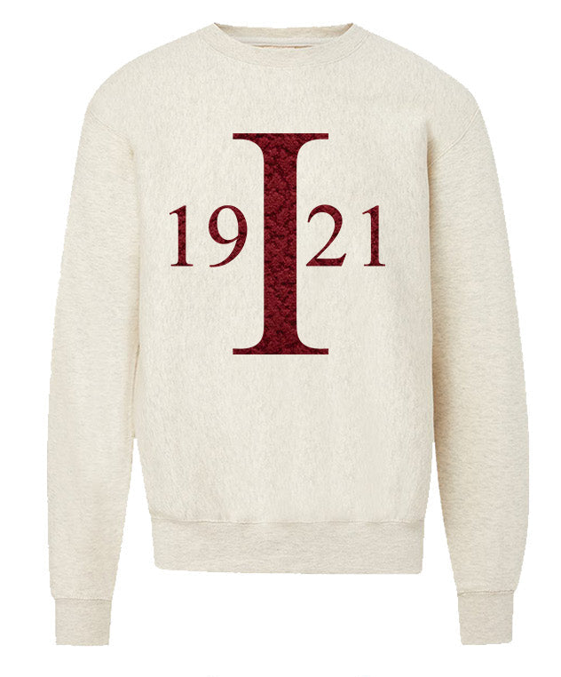 Delta Sigma Theta Iota Chapter 1921 Embroidered Chenille Sweatshirts (Cream)