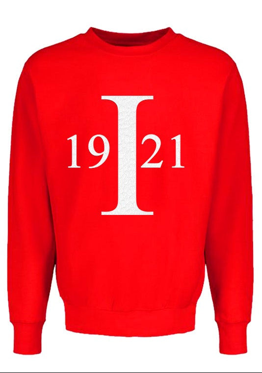 Delta Sigma Theta Iota Chapter 1921 Embroidered Chenille Sweatshirts (Red)