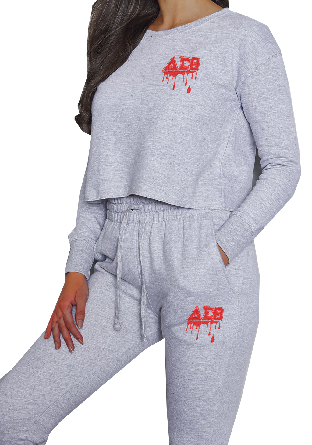 Delta Sigma Theta Drip Crop Top