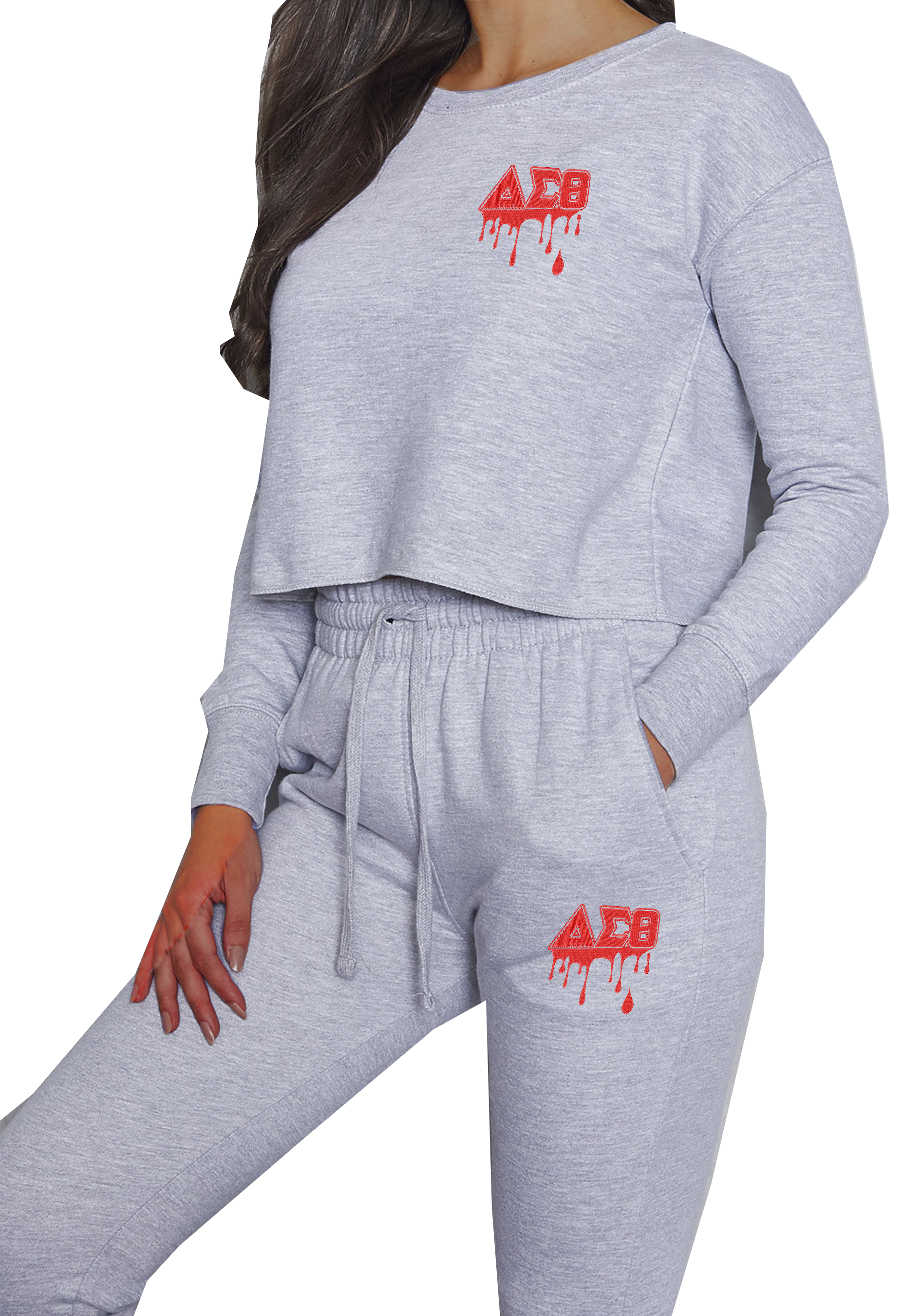 Delta Sigma Theta Drip Crop Top