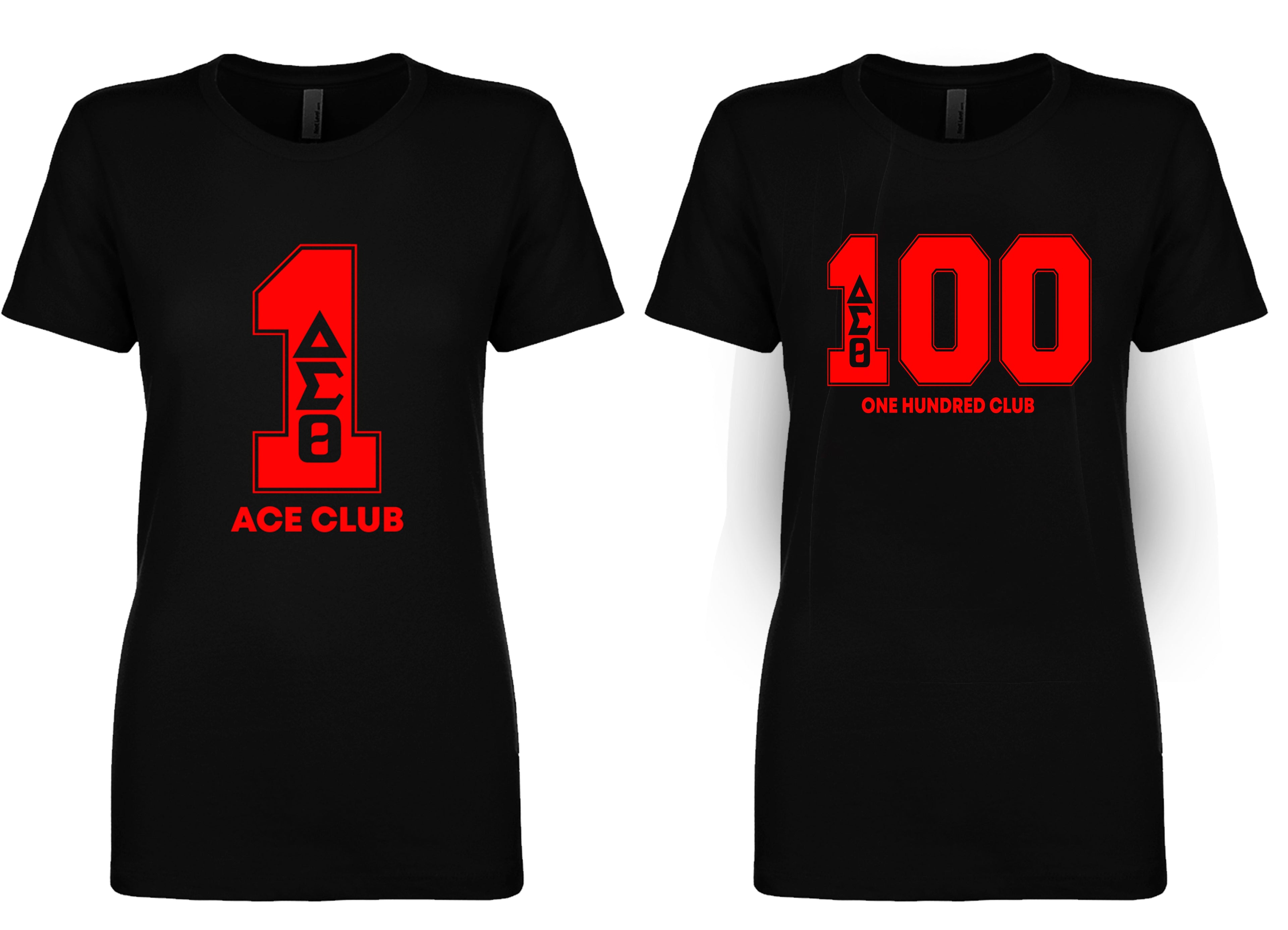 Delta Sigma Theta Line Number Black / Red / White T-Shirt 1-100
