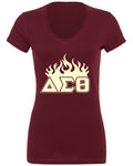 Delta Sigma Theta Blaze Collection V-neck T-Shirts
