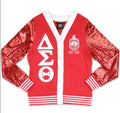 DELTA SIGMA THETA SEQUINS PATCH LIGHTWEIGHT CARDIGAN
