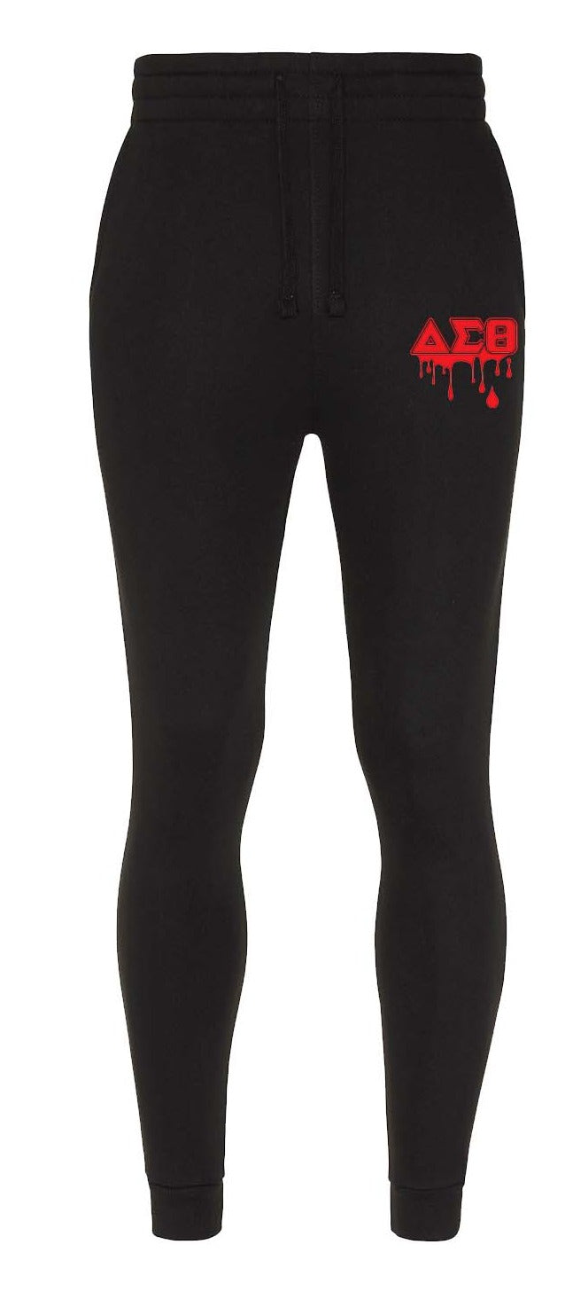 Delta Sigma Theta Black Drip Joggers