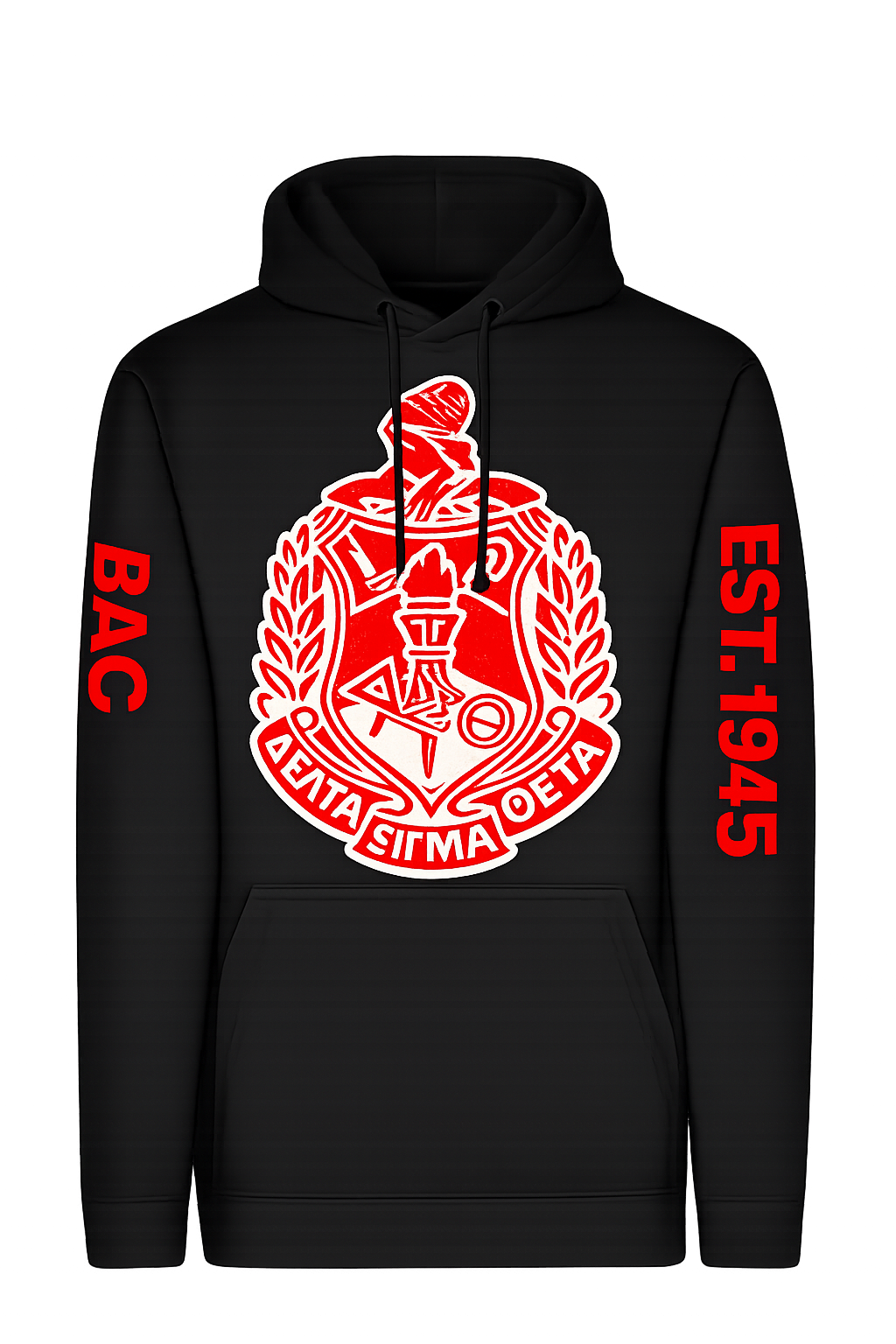 Boston Alumnae Chapter Embroidered Chenille Hoodie - Black Crest