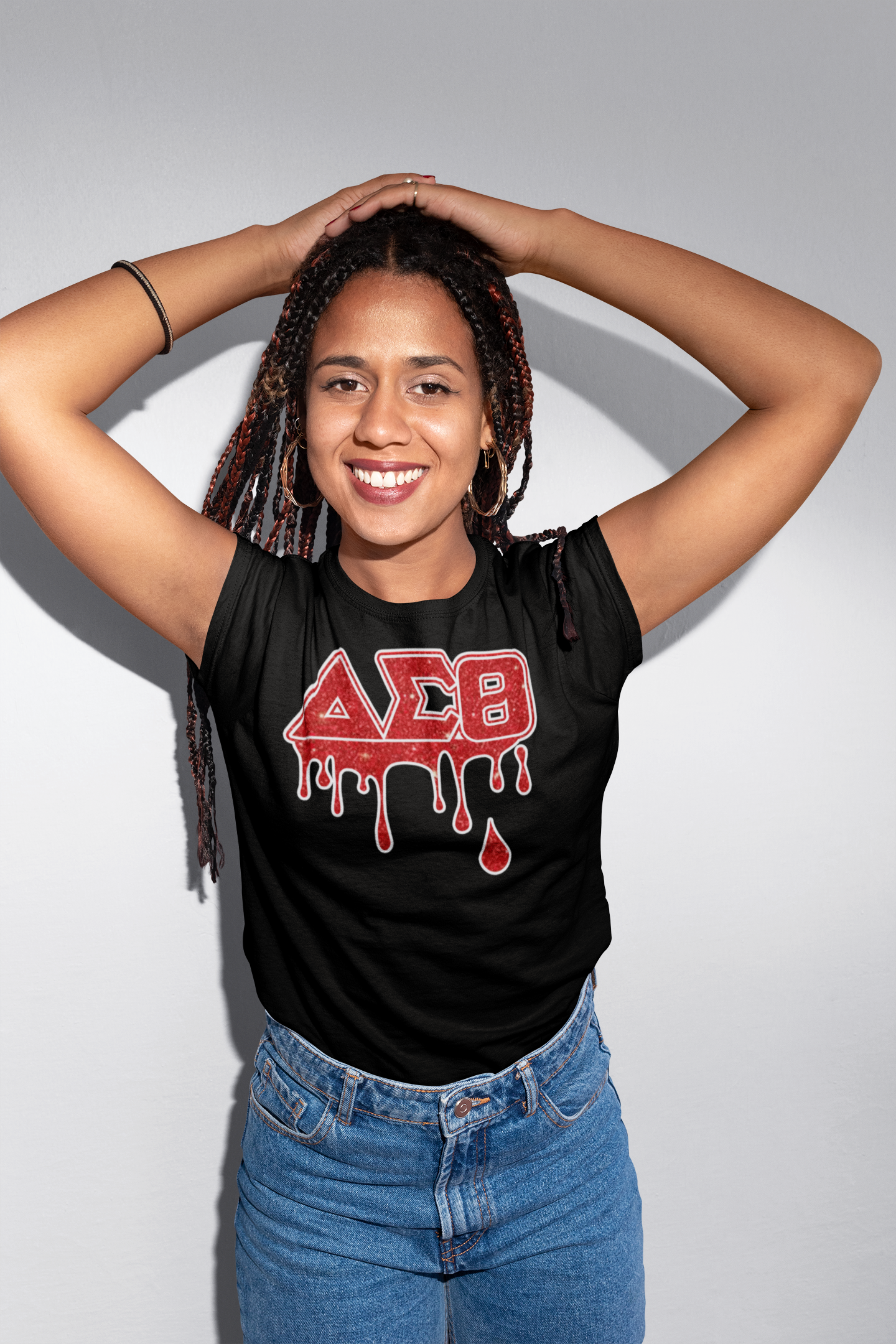 Delta Sigma Theta Glitter Drip T-Shirts